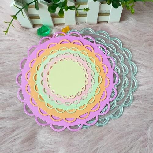 New Circular Lace background frame Metal Cutting Dies Decorative DIY Scrapbooking Steel Craft Die Cut Embossing Paper Cards
