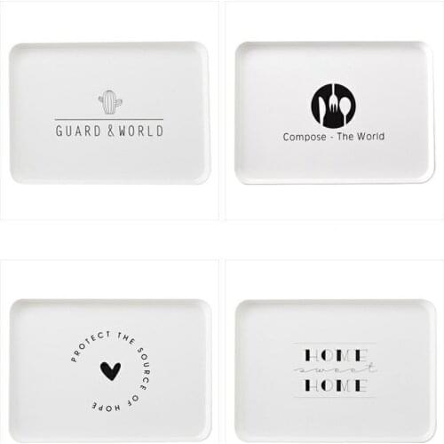 Dinner Plates Dessert Salad Plates Square Luncheon Plate Decor Tray Serving Trays Dining Dish Tableware HighQuality Dropshipping