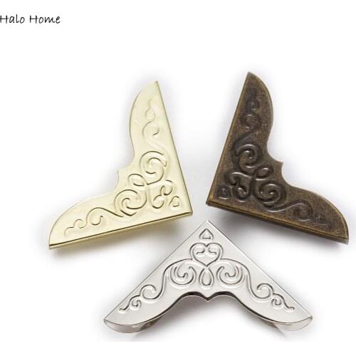 25pcs 3 Color Scrapbooking Book Albums Diary Cover Corner Menu Box Folders Bags Metal Corner Protectors Decor 30mm(1 1/8")