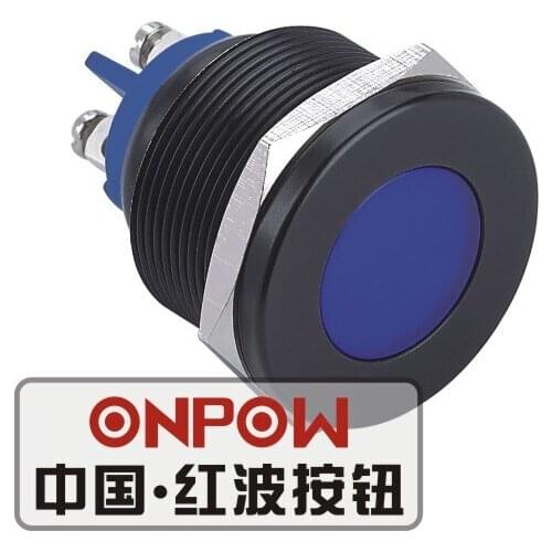 ONPOW 25mm Metal LED Waterproof Signal lamp, Black indicator lamp, indicator light (GQ25T-D/L/B/6V/A) CE,RoHS