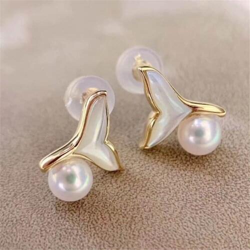 925 Silver Pearl Beads Stud Earrings Setting Base Diy Jewelry Making Findings&Components
