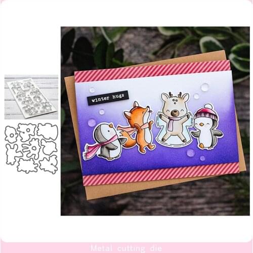 First Snow Stamp and Metal Cutting Dies DIY Scrapbooking for Photo Album Decorative Embossing Silicone Clear Stamps 2019 winter
