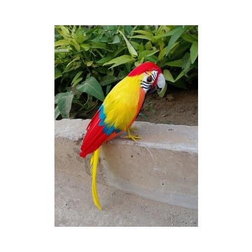 About 30cm polyethylene & furs yellow back parrot toy simulation macaw model gift 1553