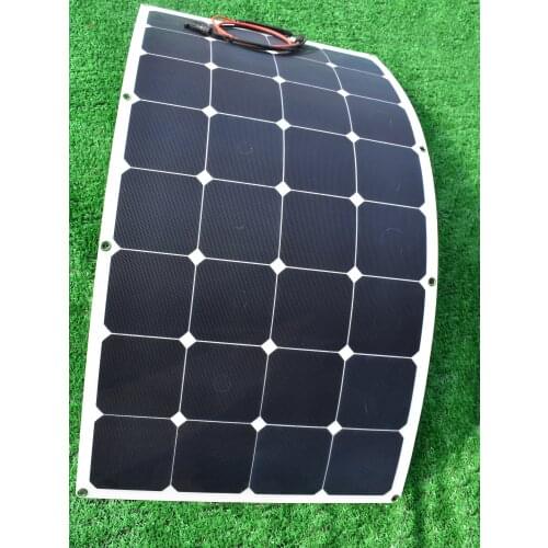 High efficiency ETFE SUNPOWER 100W semi flexible solar panel for travel tourism roof yacht