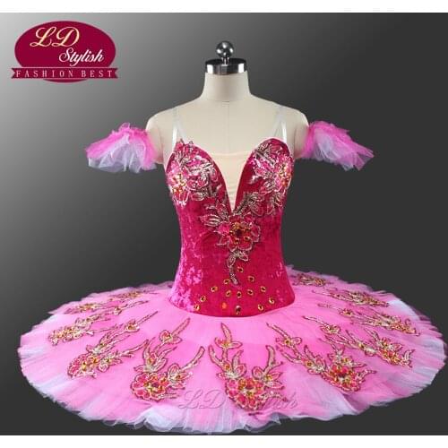 Sugar Plum Red-Violet Professional Ballet Tutu Adult Tutu Ballet Professional Girls Classical Ballet Tutu Pink For Kids LD0051