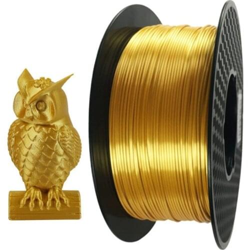 Silk PLA Gold Black 3D Printer Filament 1.75mm 1kg Silky Shine Golden 3d Pen Shiny Metal Metallic Printing Materials Rich Luster