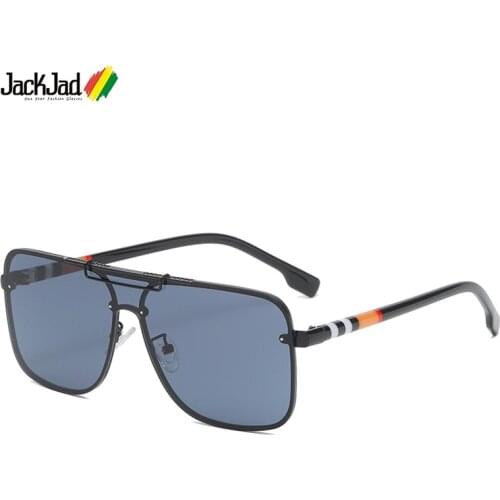 JackJad Fashion Classic Square Pilot Style Gradient Sunglasses For Men Women Vintage Metal Brand Design Sun Glasses Shades 347
