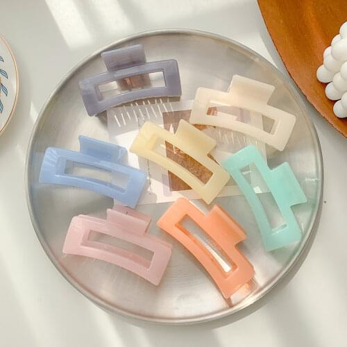 Elegant Hair Claws Solid Color Large Hairpins Barrette Crab Geometry Hair Clips Headwear for Women Girls Hair Accessories Gifts