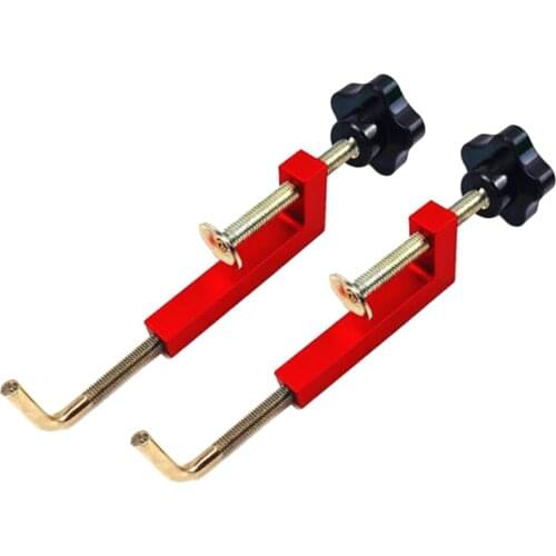 2 Pieces High Quality Aluminium Alloy Universal Fence Clamp Woodworking DIY For Table Saws Red 250 x 50mm