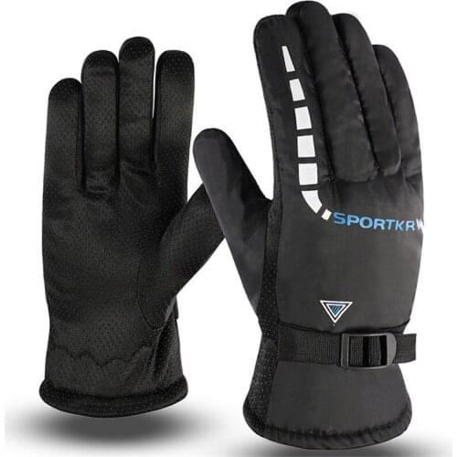 Winter outdoor plus velvet warm gloves outdoor ski gloves riding hunting fishing warm gloves