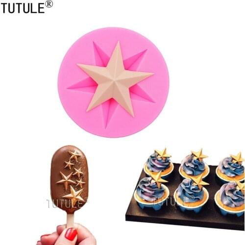Stars Silicone Mold,Big Lone Star Silicone Chocolate Resin Polymer Clay Mold, Flexible Mold,Cake ice cream decorative mould