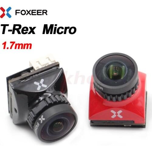 1PC Foxeer T-Rex Micro CMOS 1.7mm 1500TVL PAL NTSC 4:3 16:9 Red and Black FPV Camera with 1.7mmm lens for airplane RC FPV Drone