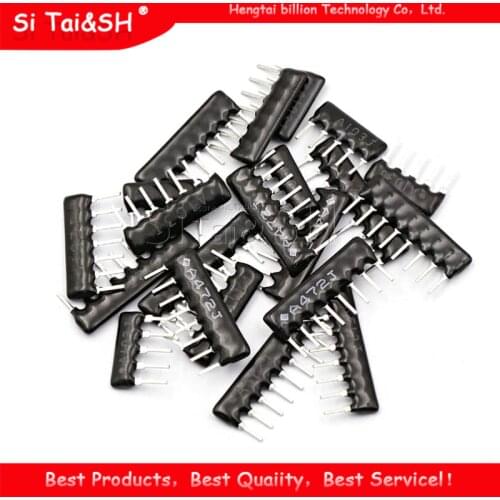 10pcs DIP exclusion Network Resistor array 9pin 100 220 330 470 510 680 1K 1.2K 1.5K 2K 2.2K 3.3K 4.7K 5.1K 5.6K 10K 100K ohm