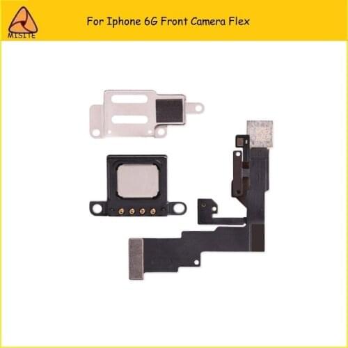 10PC/LOT Tested OEM Small Camera Flex For iPhone 6 4.7 Front Camera Proximity Sensor Assembly Flex Cable+Earpiece Metal Bracket