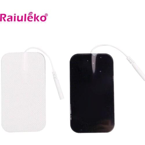 20pcs Self Adhesive Replacement Tens Electrodes Pads Square 9x5cm 2mm Plug Muscle Stimulator Electric Digital Machine Patch