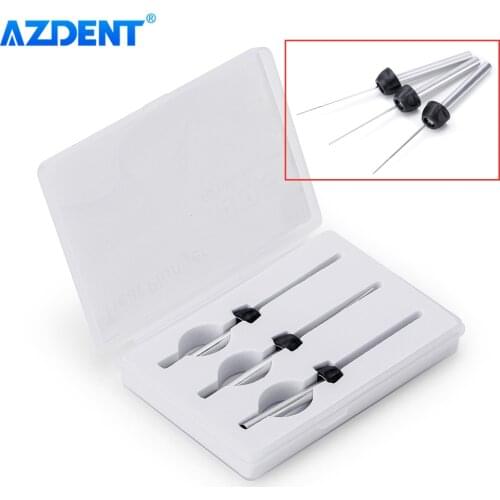 AZDENT 3PCS/Set Dental Gutta Percha Filling Injection Needle Tip Size S F FM for Endodontic Root Obturation Endo Dentistry Tools