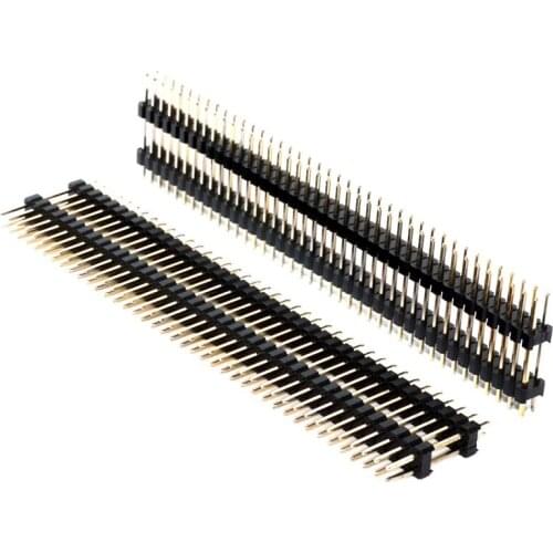 50PC/Lot 2.54mm 2*40P Pitch Dual Row Male Pin Header Pin Connector Double Row 21mm Pin Length