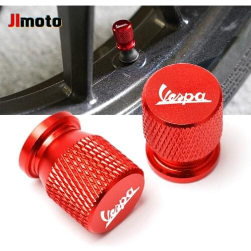 Aluminum Tire Valve Air Port Cover Cap Motorcycle Accessories For Vespa Piaggio Beverly Scooter Primavera Piaggio GTS 300 Sprint