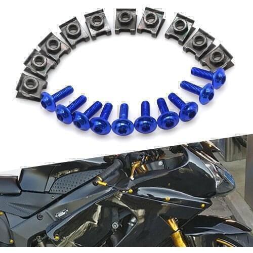 6MM Motorcycle Fairing Screw Fastener Clips Body Spring Nut Bolts For YAMAHA YZF600 YZF600R YZF 600 600R YZ600 TRX850 FZR400RR