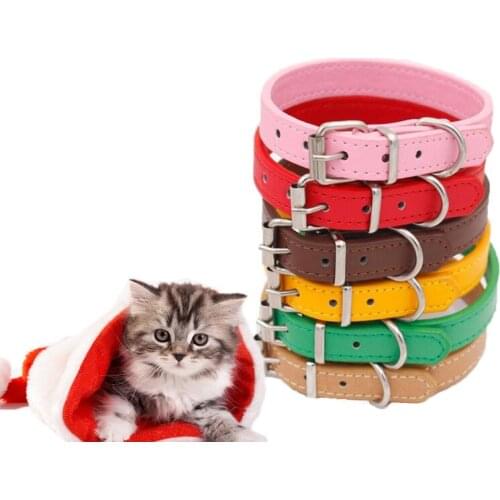Color Band Cat Dog Collar Adjustable Cat Necklace Collar Can Hang Towing Rope Pet Collar Pet Supplies Puppy Accessories Product