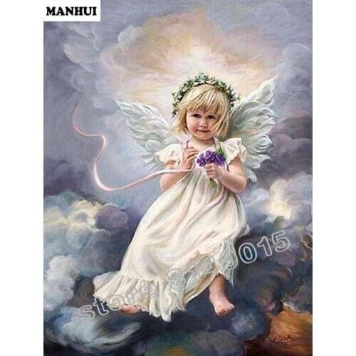 DIY Little angel Diamond Painting Full Square Mosaic Diamond for Home Decor Cross Stitch Rhinestones Pattern BEF038
