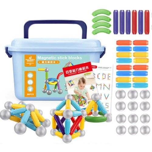 Big Size Magnetic Sticks Magnet Designer Blocks 3D Consturction Building Blocks Educational Magnet Toys For Children Gifts