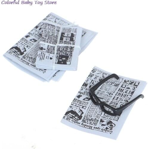 Mini Magazines Books DIY Dollhouse Miniature 1:12 Newspaper Dollhouse Furniture Toys Magazine Model Toys Doll House Accessories