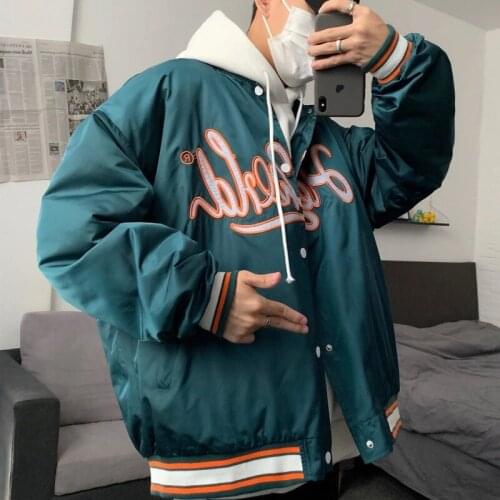 New Jacket Women and Men Spring Cool Baseball Uniform Western Preppy Style Stand-up Collar Coat Loose Motorcycle Jacket Pilot
