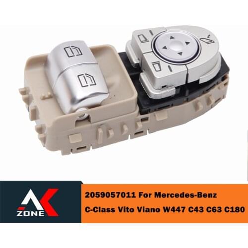 New Window Lifter Switch Drivers Side For Mercedes-Benz C-Class Vito Viano W447 C43 C63 C180 2059057011/2059050302 Beige