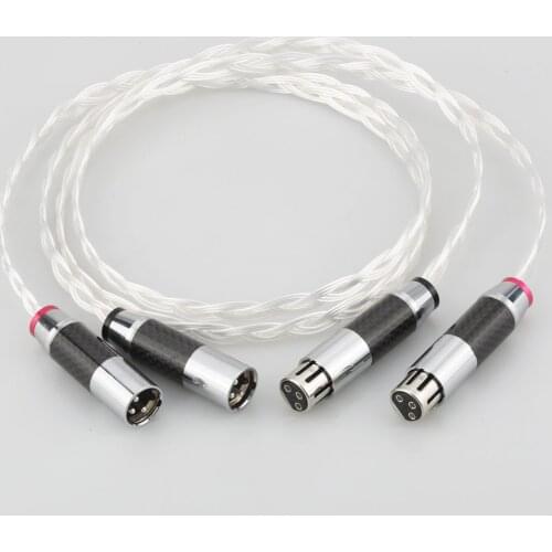 Pair High perfomance silver plated XLR Balanced audio video cable 1M