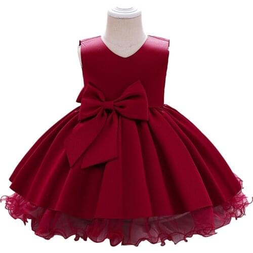 2021 Pageant 1st Birthday Dress For Baby Girl Clothes Princess Vest Dresses Baptism Tutu Dress Infant Vestido Childrens Gift