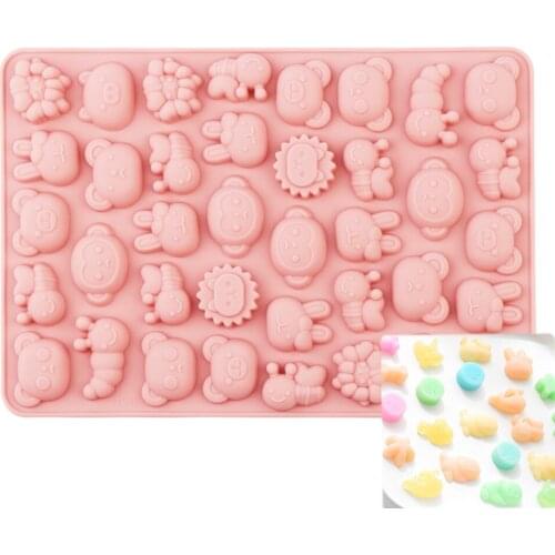 Silicone Candy Mold Food grade Silicone Heads of Lovely Animals For Fudge,Candy,Ice Cube,Chocolate,Cake decoration,Resin DIY