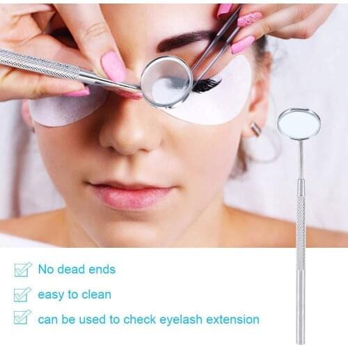 Steel Checking Mirror For Eyelash Extension 1PC Portable Tool Mouth Dental Mirrors Tooth Makeup Professional C5V3