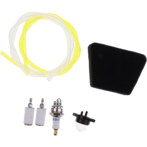 Fuel Line + Air Filter + Primer Bulb + Spark Plug Kit for Poulan Chainsaw