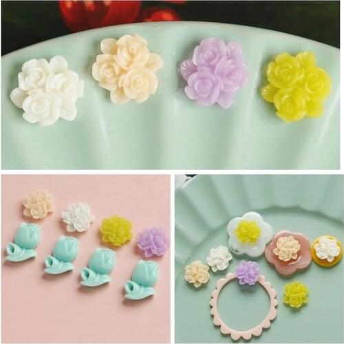 Three Gentle Combination Bouquet Resin Patch DIY Handmade Earring Accessories Handmade Jewelry Material