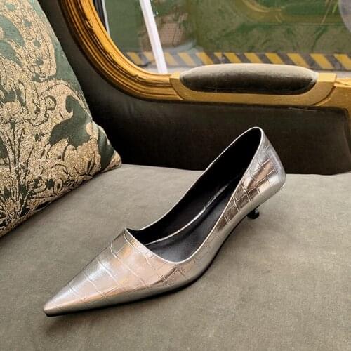 Dovereiss Fashion Womens Shoes summer new white Elegant Slip on Silver Stilettos heels Pumps sexy Office lady Party shoes 33-50