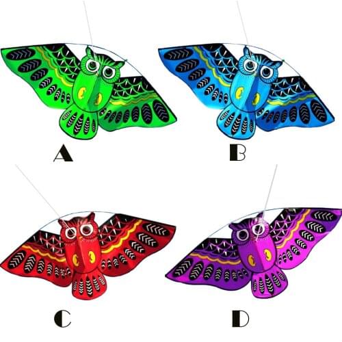 3d Owl Kite Ids Toy Fun Outdoor Flying Activity Game Children With Tail Cloth Parent-child Exchange Interactive Lovely Toy