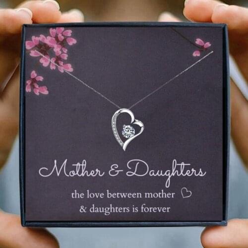 Women Necklaces for Mother and Daughter Necklaces & Pendants Crystal Necklace for Women Christmas Birthday Mothers Day Gift