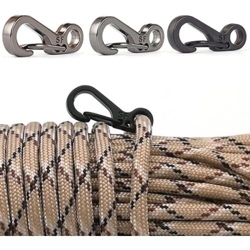 10 Pcs Mini Spring Clasps Backpack Hook Keychain Portable EDC Paracord Snap Carabiner Hiking Camping Tactical Gear