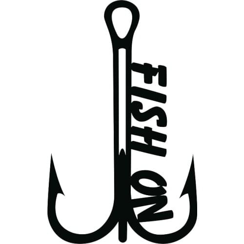 40671# Die-Cut Vinyl Decal Fish On Fishing Car Sticker Waterproof Auto Decors on Car Body Bumper Rear Window