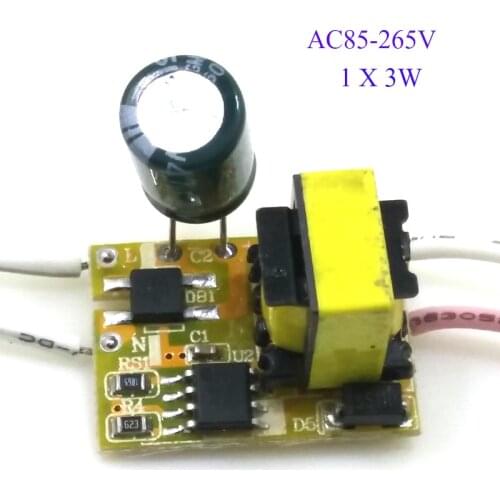 6 Pieces LED Driver 1x3W Constant Current Drive Transformer