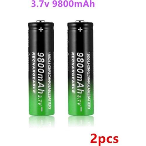8pcs 2020 New18650 Battery High Quality 9800mAh 3.7V 18650 Li-ion batteries Rechargeable Battery For Flashlight Torch +Charger