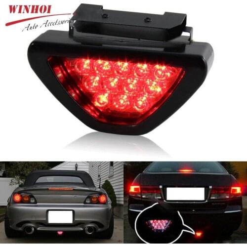 12V 7W Car Brake Light Bulb F1 Triangle Reverse Safety Parking Strobe Fog Lamp Universal Led Rear Laser Tail Brake Stop Light