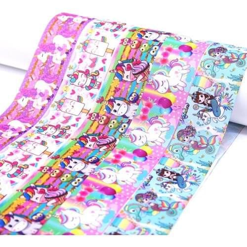 Free shipping 10 yards cartoon printed grosgrain ribbon 30638