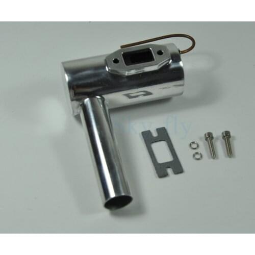 Side Mounted Muffler DLE55 With Smoke Fittings For DIY Engine Modification