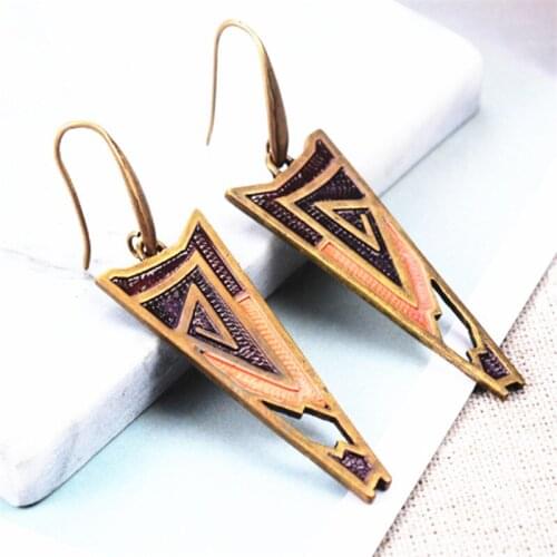 WWLB Brands Enamel Earring Fashion ZA Jewelry Trendy boucle d oreille Bijoux Copper Geometric Earrings For Women Pendientes