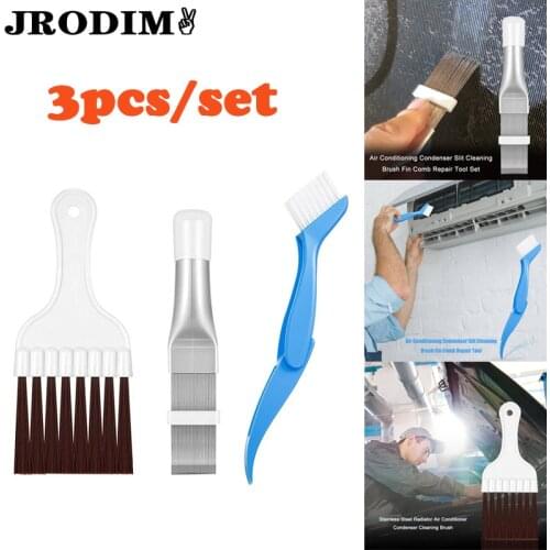 Household Cleaning Tools Cleaning Brush Air Conditioning Fin Comb Gap Brush Kit Condenser Radiator Fin Cleaning Repair Brush