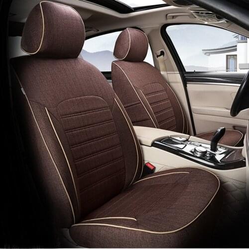 AutoDecorun Flax Fabric Seat Car Cushion for Nissan Murano 2016 Seat Covers Sets Custom Car Seat Supports Protectors Accessories