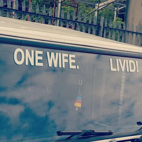 For Land Rover Defender 110 90 Windscreen decal. One wife. Livid! decal sticker Car Styling