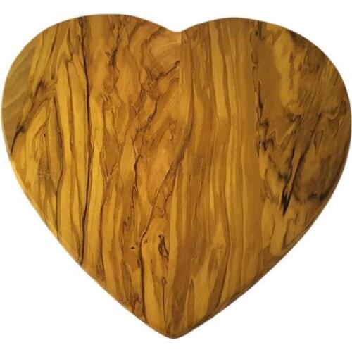 Italy Olive wood Heart-shaped cutting board, Solid wood bread board ,Wooden Serving board with beautiful natural textures